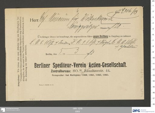 Acta XI (Turfan) | (I/MV 1270 0303)