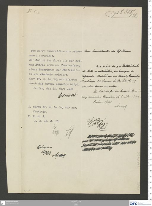 Acta XI (Turfan) | (I/MV 1270 0353)