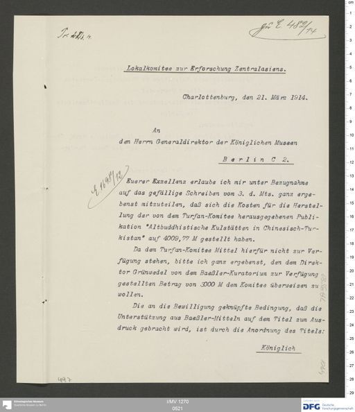 Acta XI (Turfan) | (I/MV 1270 0521)