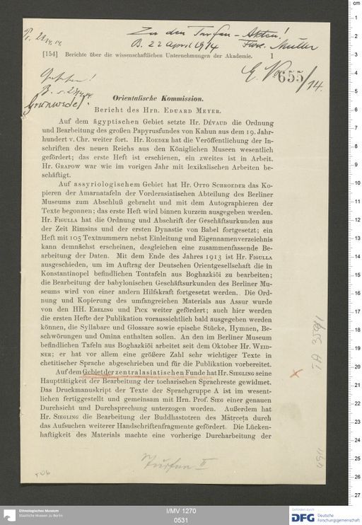 Acta XI (Turfan) | (I/MV 1270 0531)