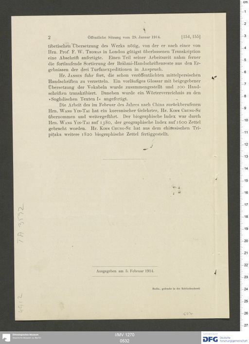 Acta XI (Turfan) | (I/MV 1270 0532)