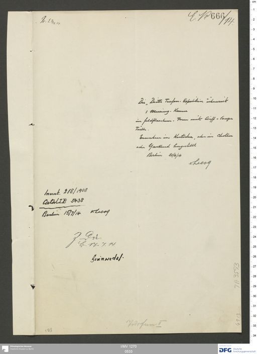 Acta XI (Turfan) | (I/MV 1270 0533)