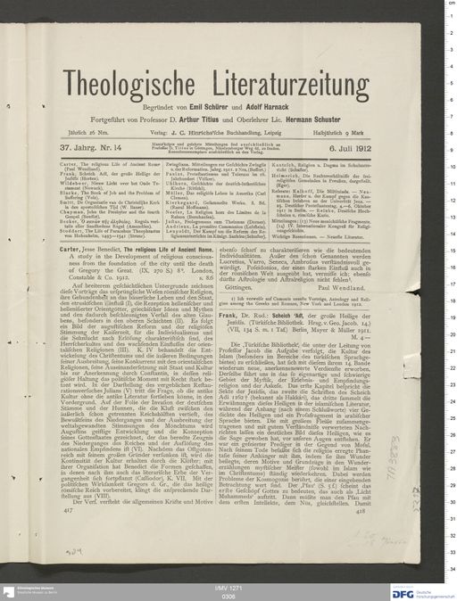 Acta XII (Turfan) | (I/MV 1271 0306)