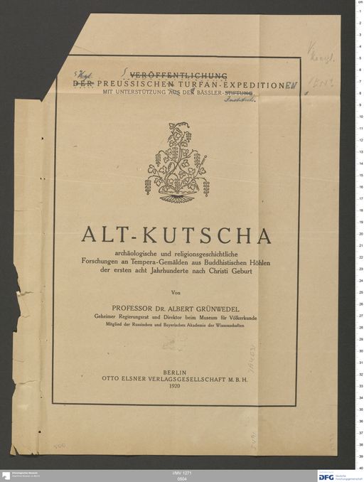 Acta XII (Turfan) | (I/MV 1271 0504)