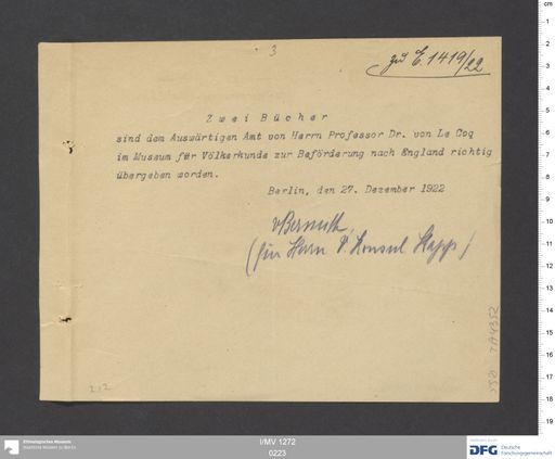 Acta XIII (Turfan) | (I/MV 1272 0223)