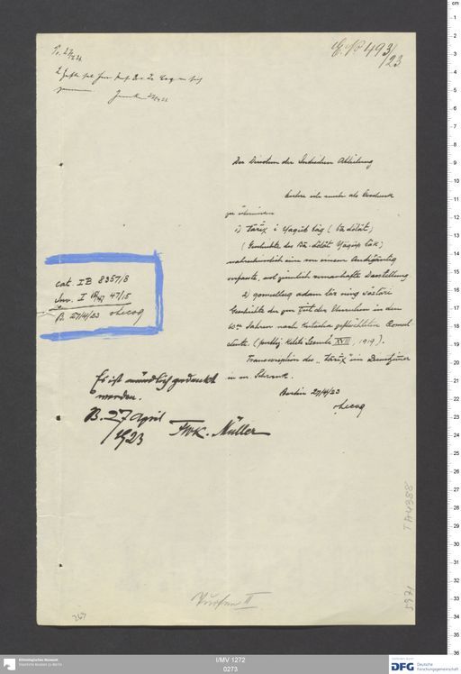 Acta XIII (Turfan) | (I/MV 1272 0273)