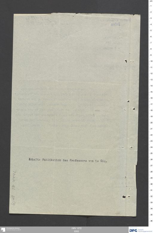 Acta XIII (Turfan) | (I/MV 1272 0352)