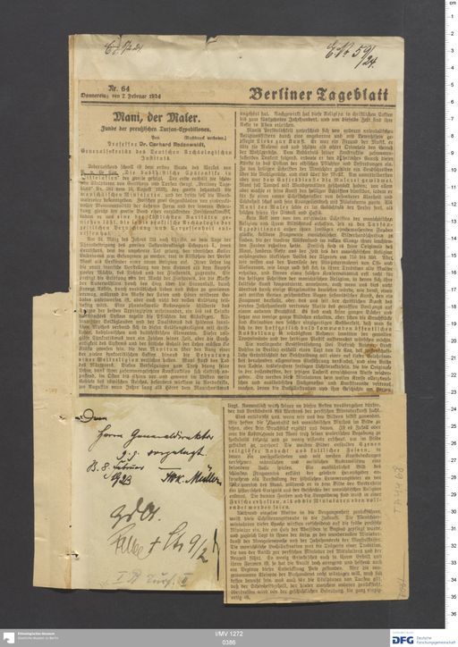 Acta XIII (Turfan) | (I/MV 1272 0386)