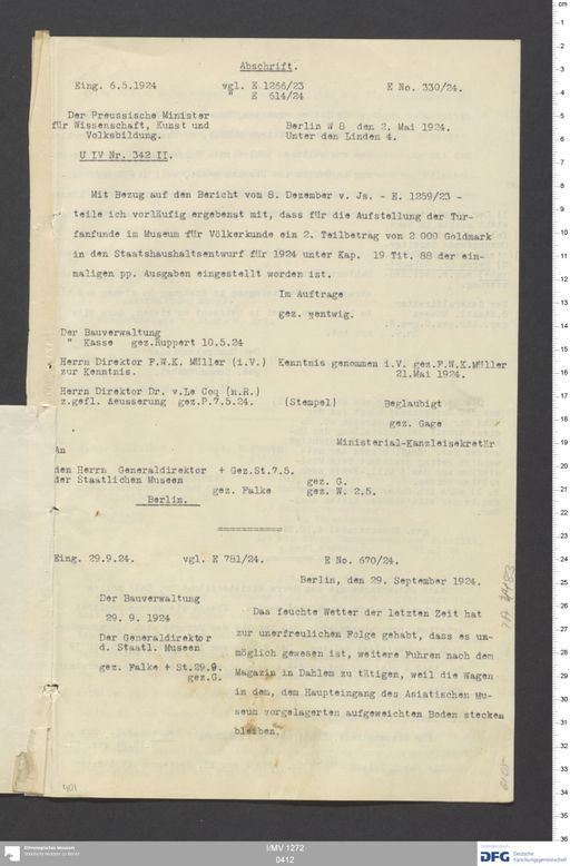 Acta XIII (Turfan) | (I/MV 1272 0412)