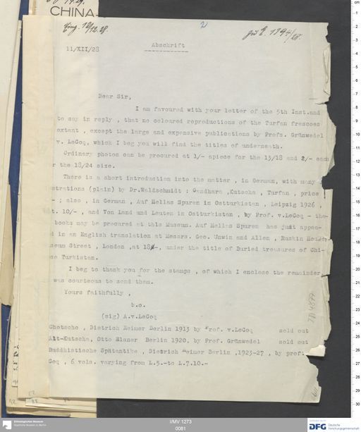 Acta XIV (Turfan) | (I/MV 1273 0081)