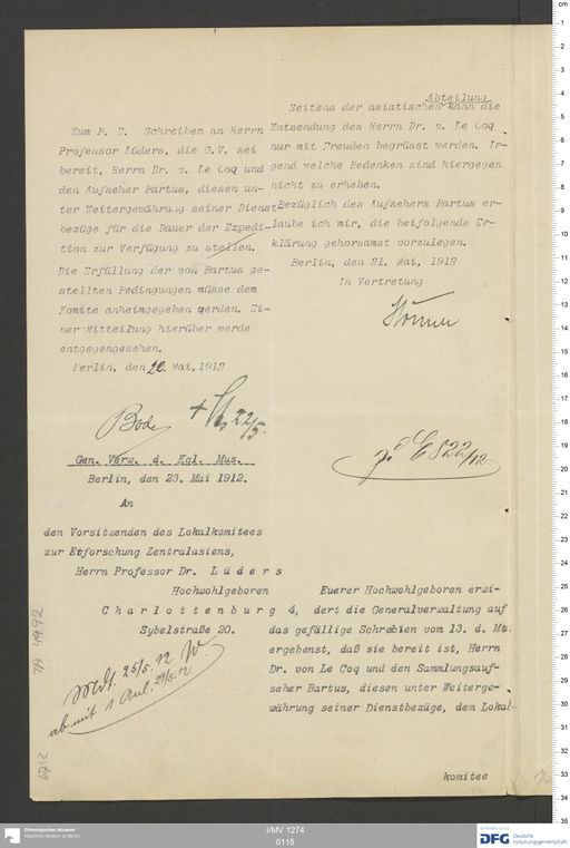 Acta XV (Turfan) | (I/MV 1274 0115)