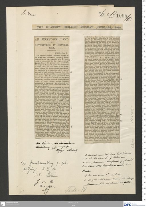 Acta XV (Turfan) | (I/MV 1274 0135)