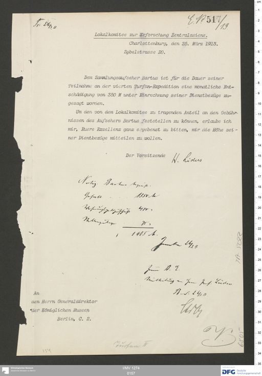 Acta XV (Turfan) | (I/MV 1274 0157)