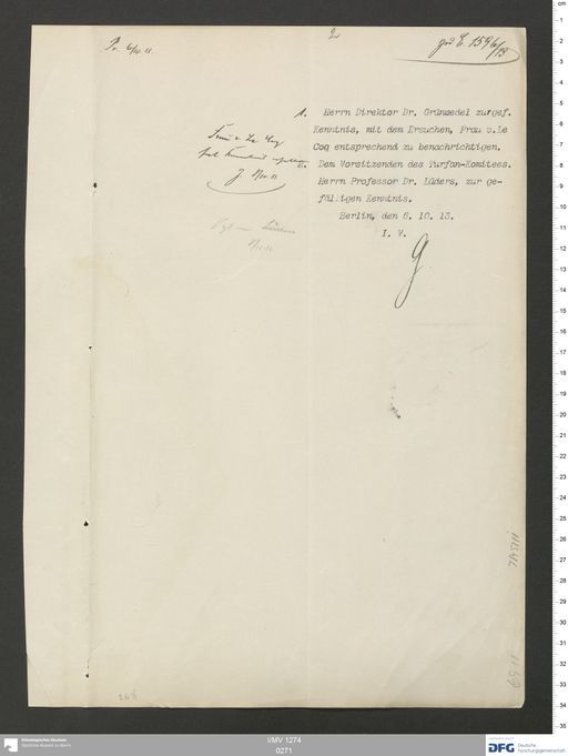 Acta XV (Turfan) | (I/MV 1274 0271)