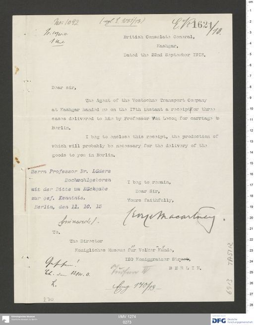 Acta XV (Turfan) | (I/MV 1274 0273)