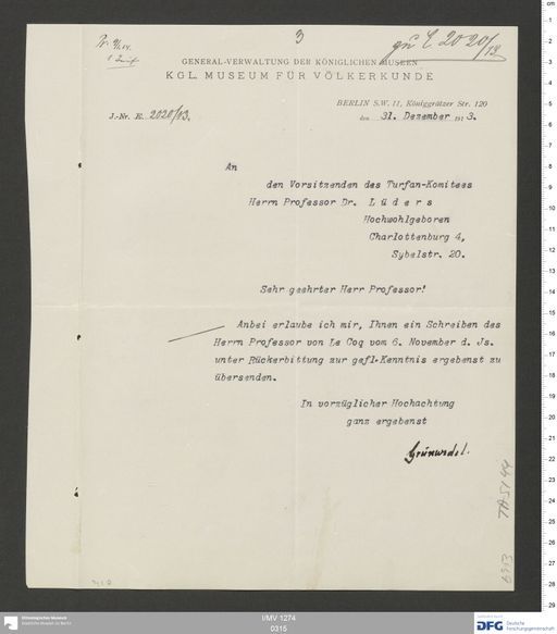 Acta XV (Turfan) | (I/MV 1274 0315)