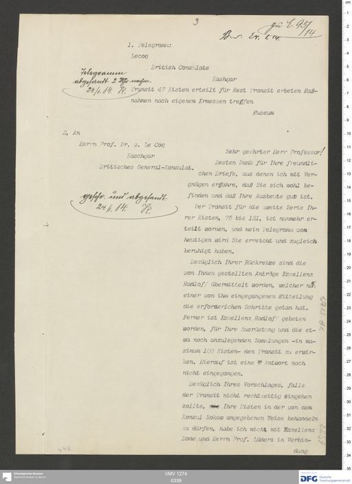 Acta XV (Turfan) | (I/MV 1274 0339)