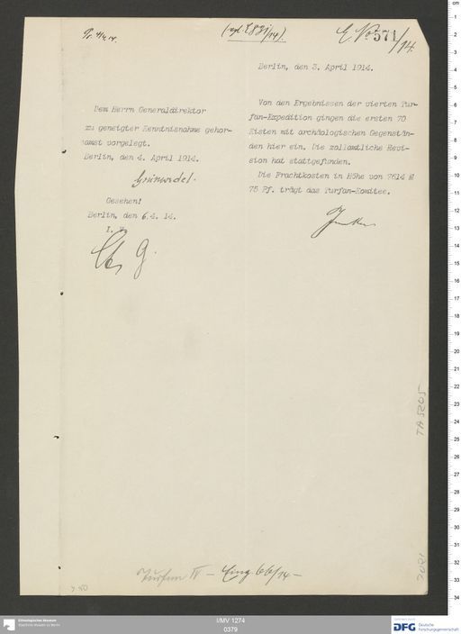 Acta XV (Turfan) | (I/MV 1274 0379)