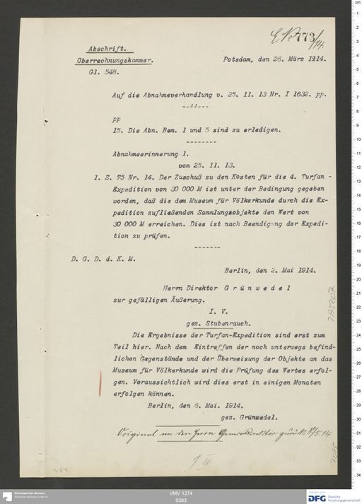 Acta XV (Turfan) | (I/MV 1274 0383)