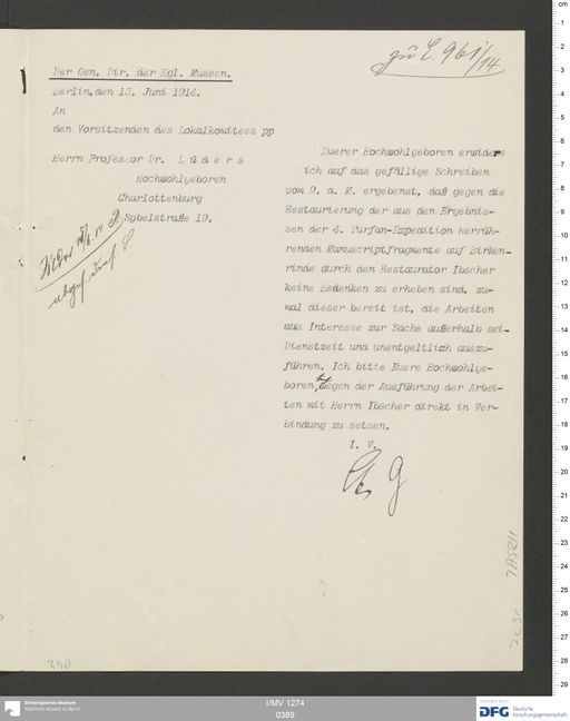 Acta XV (Turfan) | (I/MV 1274 0389)