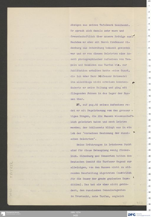 Acta XV (Turfan) | (I/MV 1274 0420)