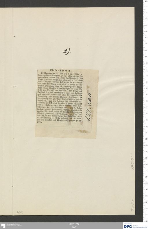 Acta XV (Turfan) | (I/MV 1274 0447)