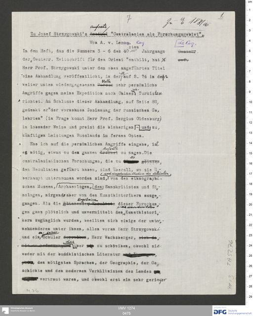 Acta XV (Turfan) | (I/MV 1274 0475)