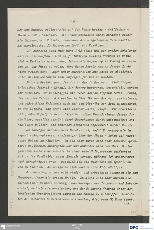 Acta XV (Turfan) | (I/MV 1274 0520)