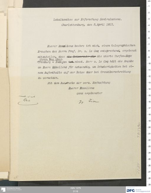 Acta XVI (Turfan) | (I/MV 1275 0118)