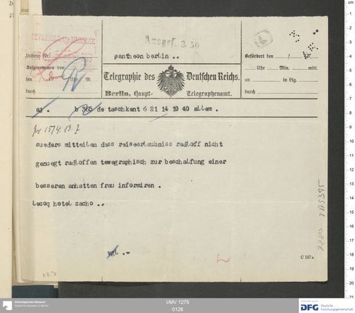 Acta XVI (Turfan) | (I/MV 1275 0126)