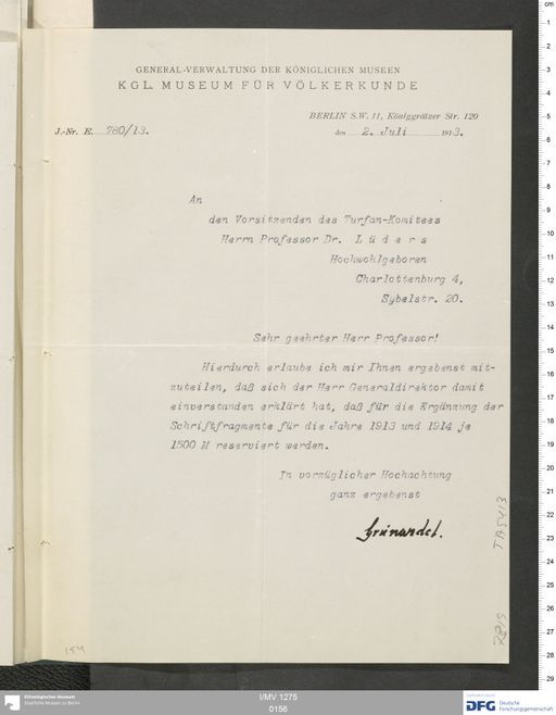 Acta XVI (Turfan) | (I/MV 1275 0156)