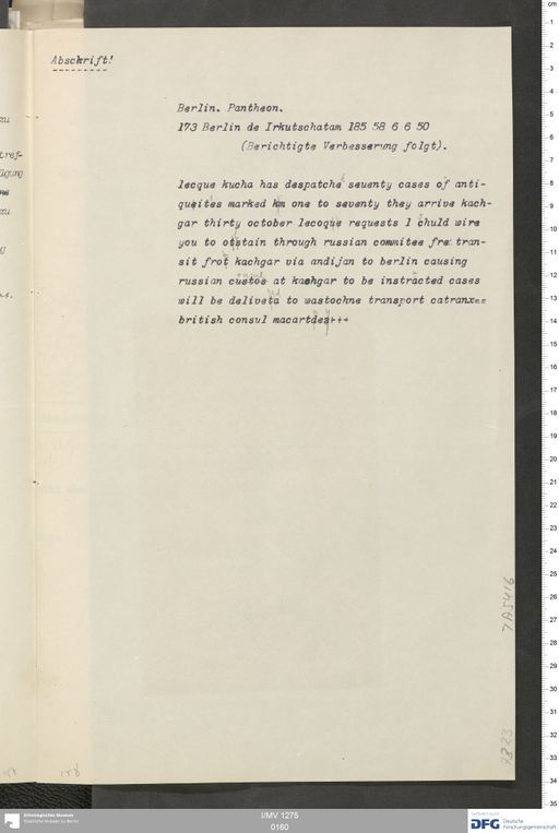 Acta XVI (Turfan) | (I/MV 1275 0160)