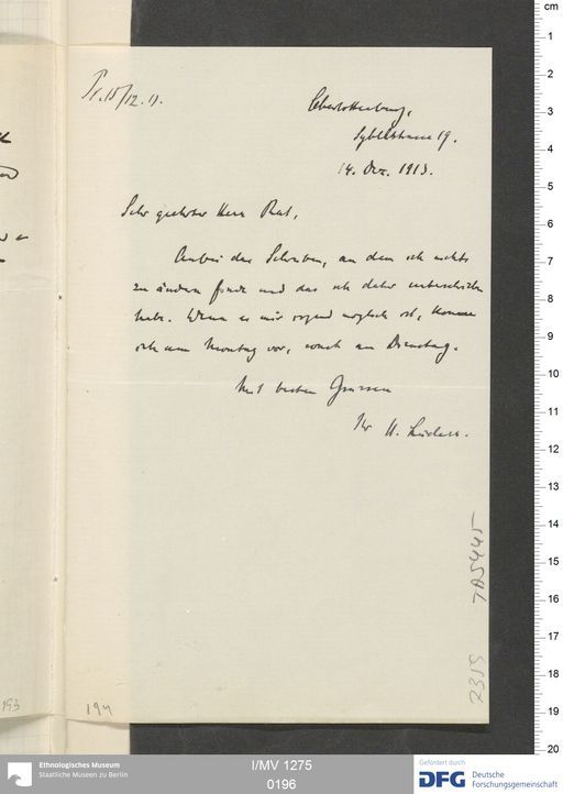 Acta XVI (Turfan) | (I/MV 1275 0196)