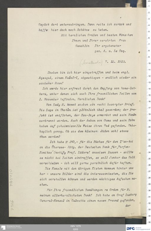 Acta XVI (Turfan) | (I/MV 1275 0203)