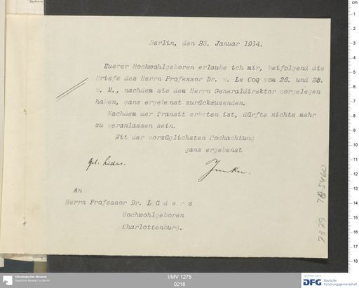 Acta XVI (Turfan) | (I/MV 1275 0218)