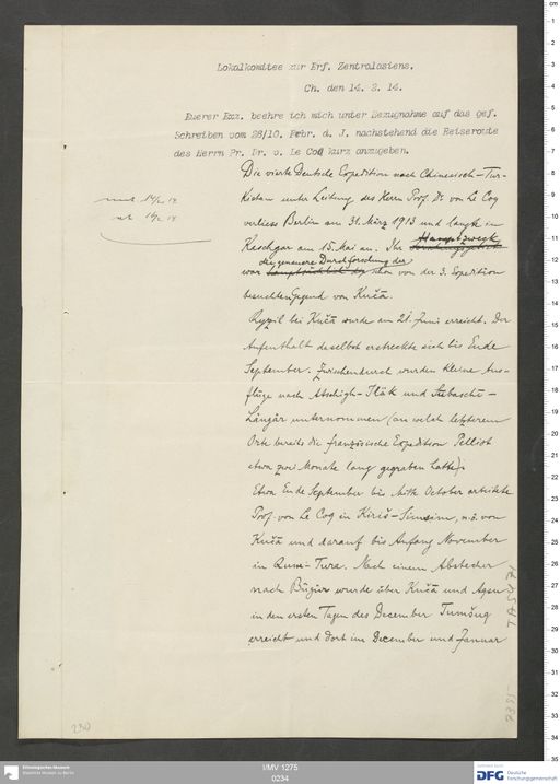 Acta XVI (Turfan) | (I/MV 1275 0234)