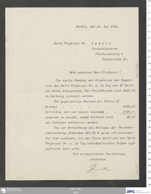 Acta XVI (Turfan) | (I/MV 1275 0244)