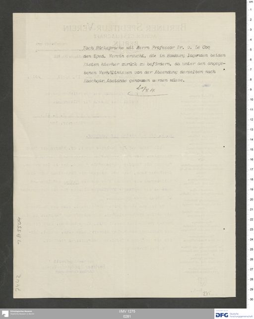 Acta XVI (Turfan) | (I/MV 1275 0281)