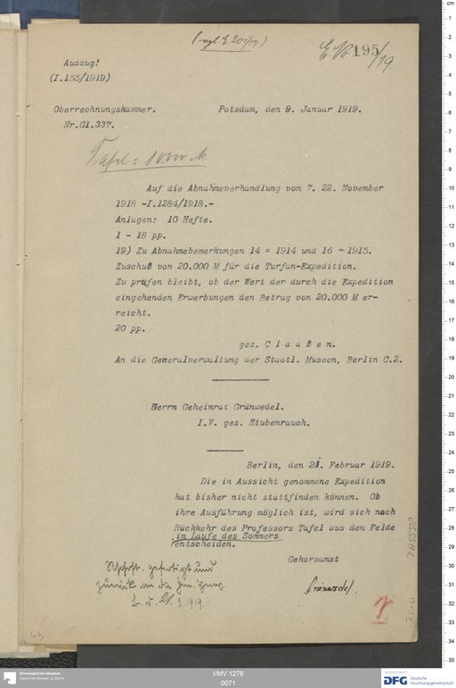 Acta XVII (Turfan) | (I/MV 1276 0071)