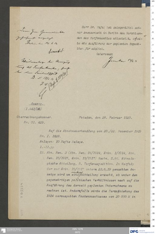 Acta XVII (Turfan) | (I/MV 1276 0072)