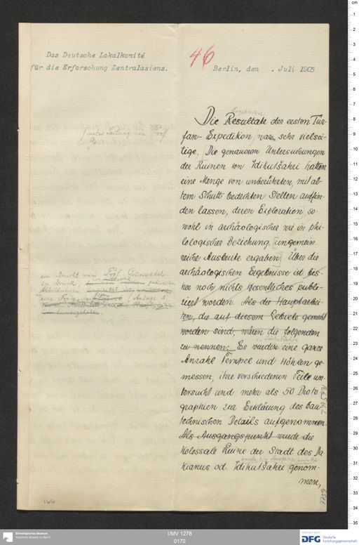 Acta XIX (Turfan) | (I/MV 1278 0170)