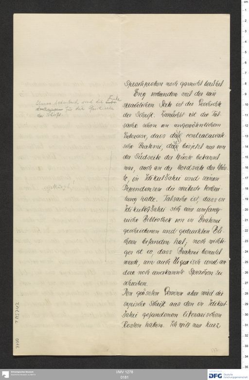 Acta XIX (Turfan) | (I/MV 1278 0181)