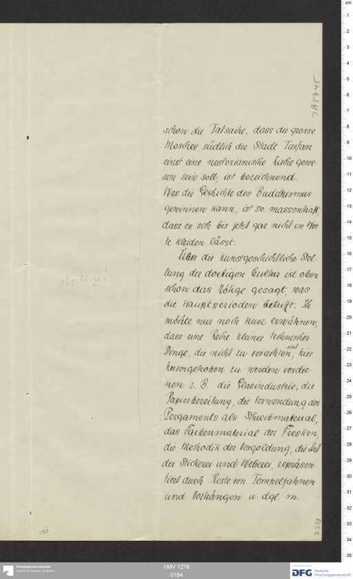 Acta XIX (Turfan) | (I/MV 1278 0184)