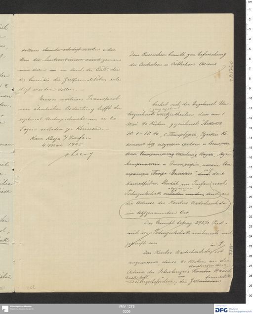 Acta XIX (Turfan) | (I/MV 1278 0206)