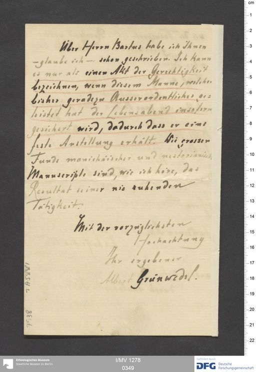 Acta XIX (Turfan) | (I/MV 1278 0349)