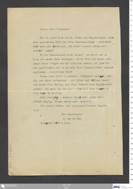 Acta XIX (Turfan) | (I/MV 1278 0357)