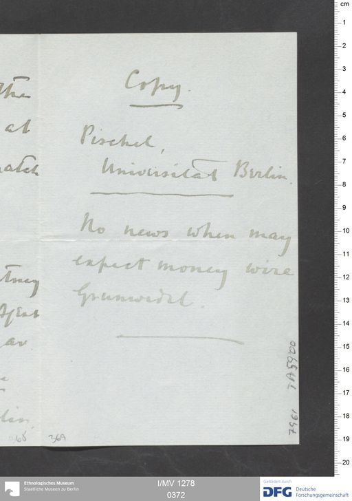 Acta XIX (Turfan) | (I/MV 1278 0372)