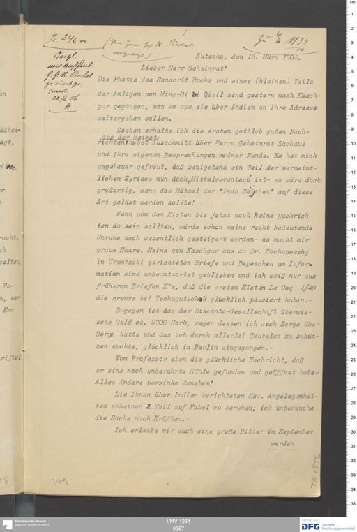 Acta V (Turfan) | (I/MV 1264 0357)