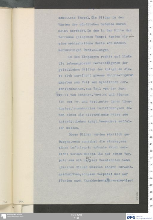 Acta VI (Turfan) | (I/MV 1265 0197)