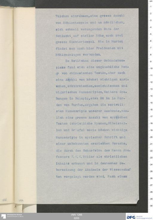 Acta VI (Turfan) | (I/MV 1265 0203)